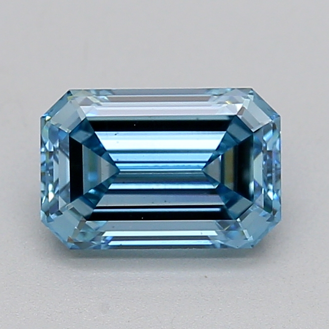 Actual 1.08 carat Vivid Blue Emerald lab-grown diamond