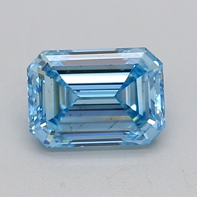 Actual 1 carat Vivid Blue Emerald lab-grown diamond
